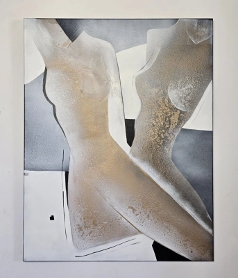 Cykl Essence · nowoczesny akt · akt abstrakcyjny · malarstwo współczesne · 80x100 cm · obraz do sypialni