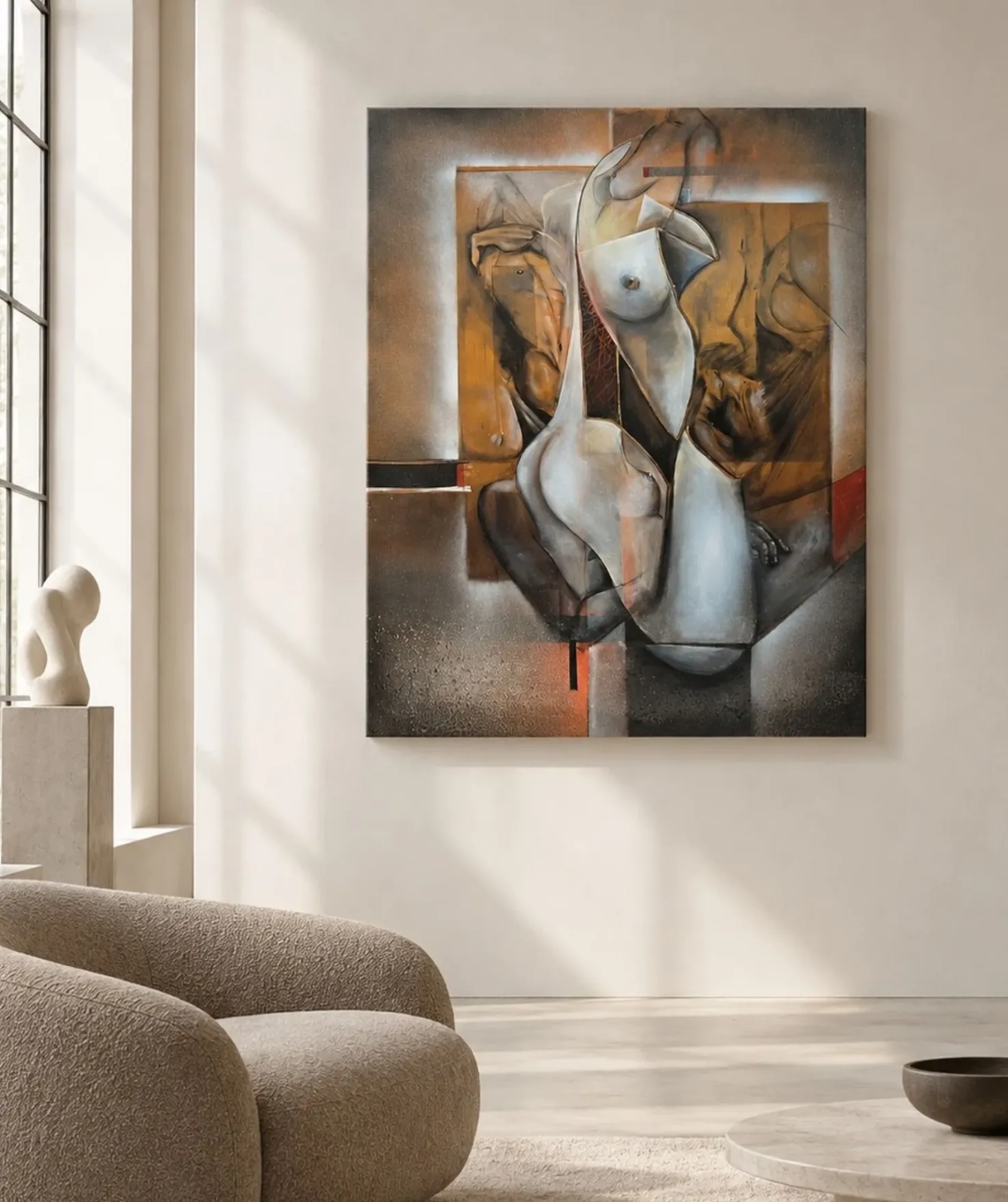 Obraz Powidok Dotyku 90x110 Cykl Anatomia Obecności