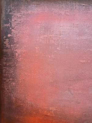 Detal obrazu Pastel Vibe — dusty rose, brudny róż, oranż i czekoladowy brąz