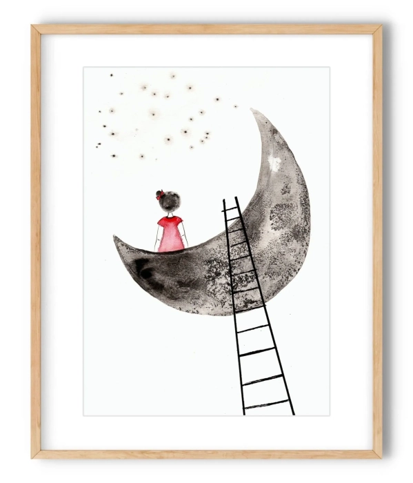 Grafika tuszem A4  Kosmos Marzeń