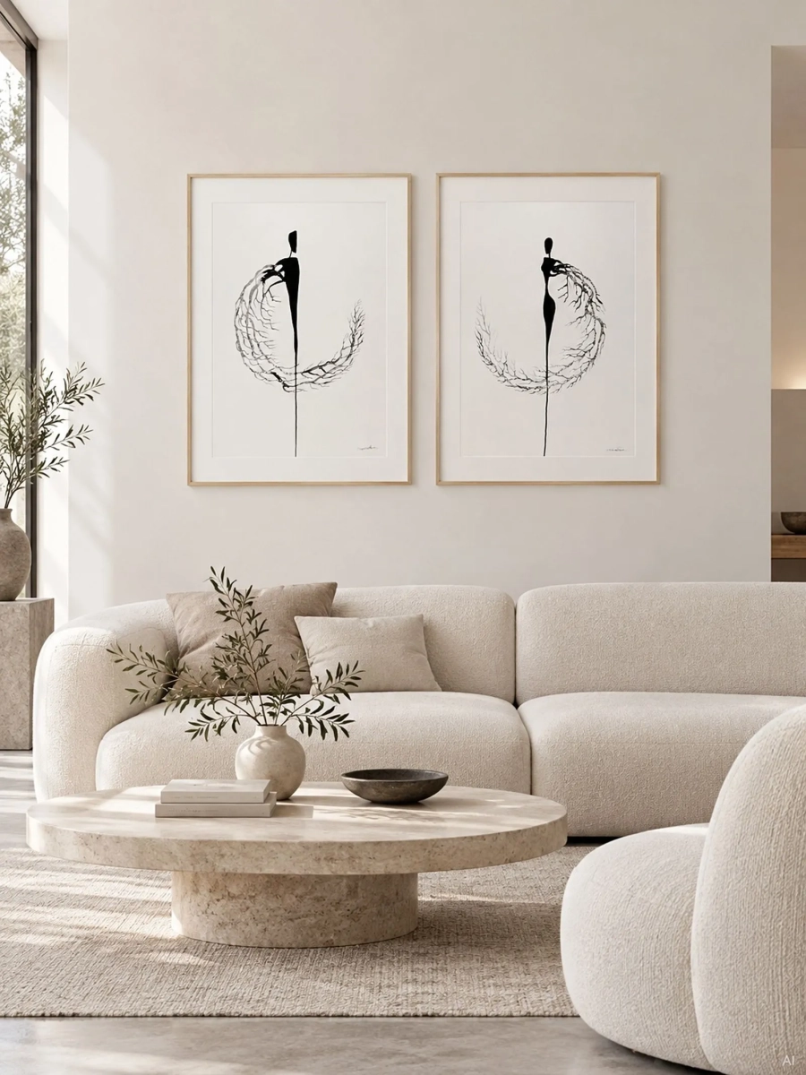 Minimalistyczne Eleganckie Grafiki do salonu 50x70 Oryginał