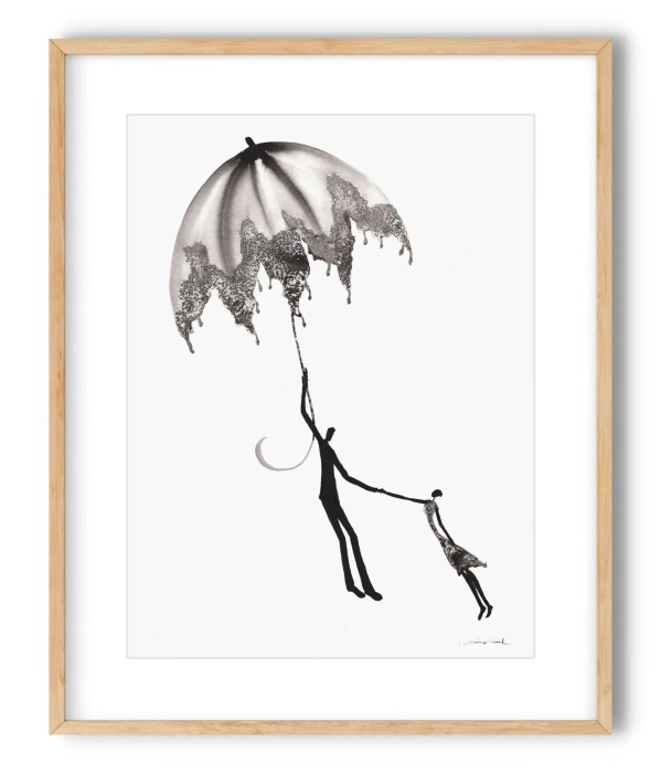 Oryginalna grafika  artystyczna 30x40 Rain