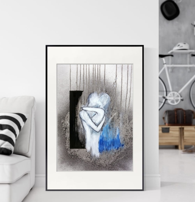 abstrakcja 50 x 70 cm, obraz do salonu