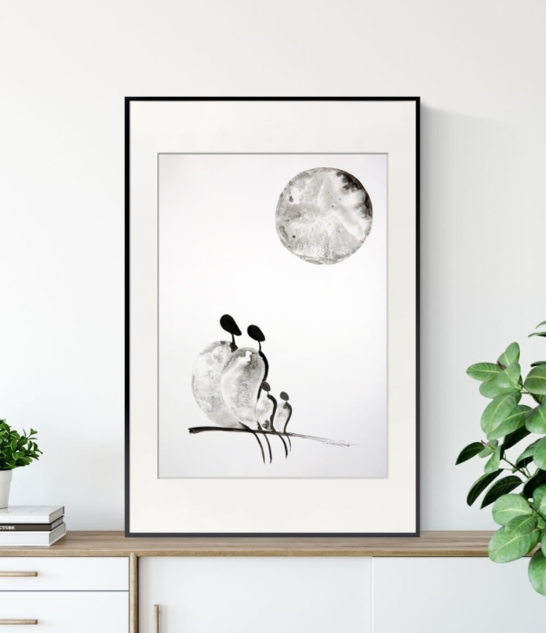 grafika 50x70 cm wykonana ręcznie, abstrakcja
