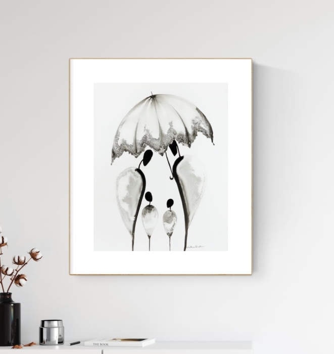 grafika 40 x 50 cm ręcznie malowana, nowoczesne obraz do salonu