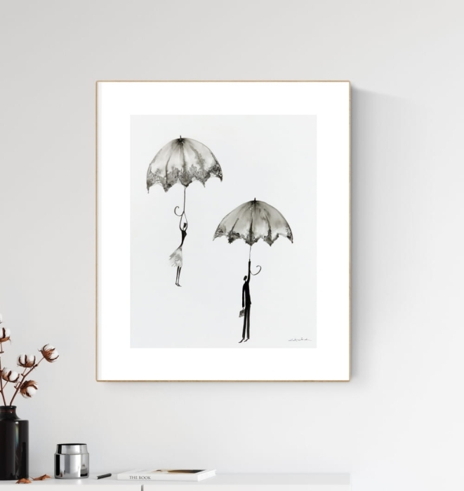 grafika 40 x 50 cm ręcznie malowana, nowoczesne obraz do salonu