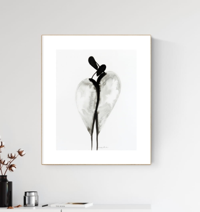 grafika 40 x 50 cm ręcznie malowana, nowoczesne obraz do salonu