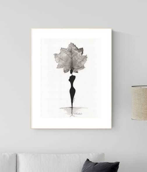 grafika 30/40 ręcznie malowana, abstrakcja