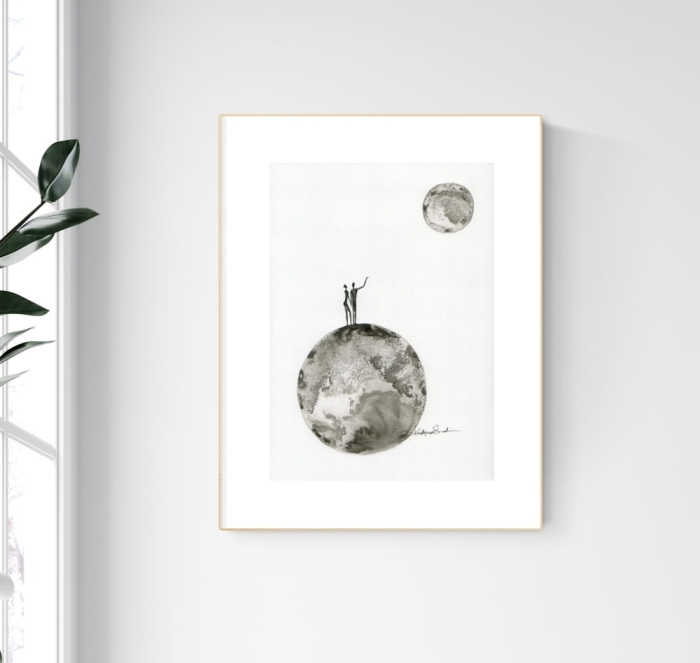 grafika A4 wykonana ręcznie, abstrakcja