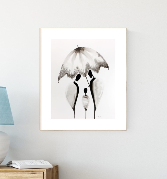 grafika 40 x 50 cm ręcznie malowana, nowoczesne obraz do salonu