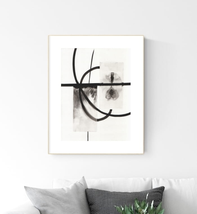 grafika 30/40 ręcznie malowana, abstrakcja