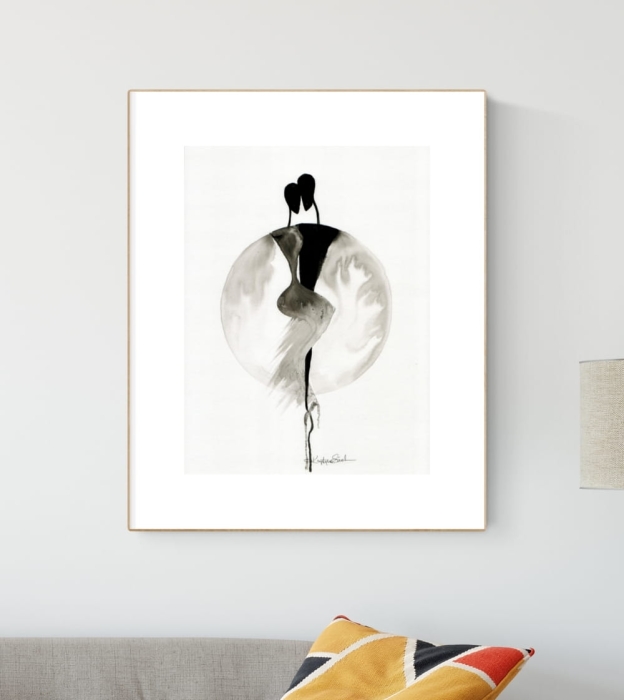 grafika 30 x 40 cm wykonana ręcznie, abstrakcja