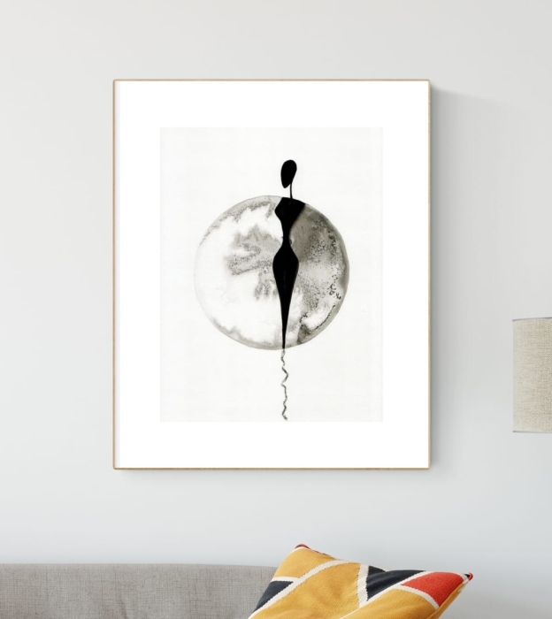 grafika 30 x 40 cm wykonana ręcznie, abstrakcja
