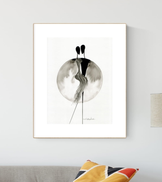 grafika 30 x 40 cm wykonana ręcznie, abstrakcja