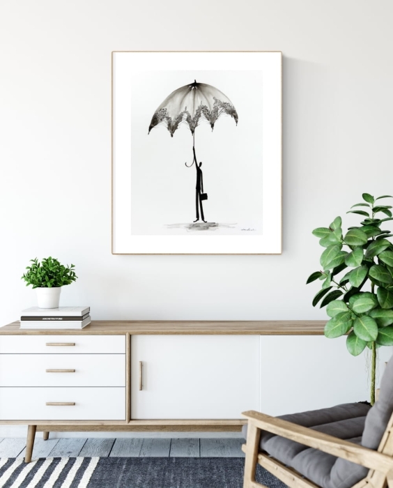 grafika 40 x 50 cm ręcznie malowana, nowoczesne obraz do salonu  