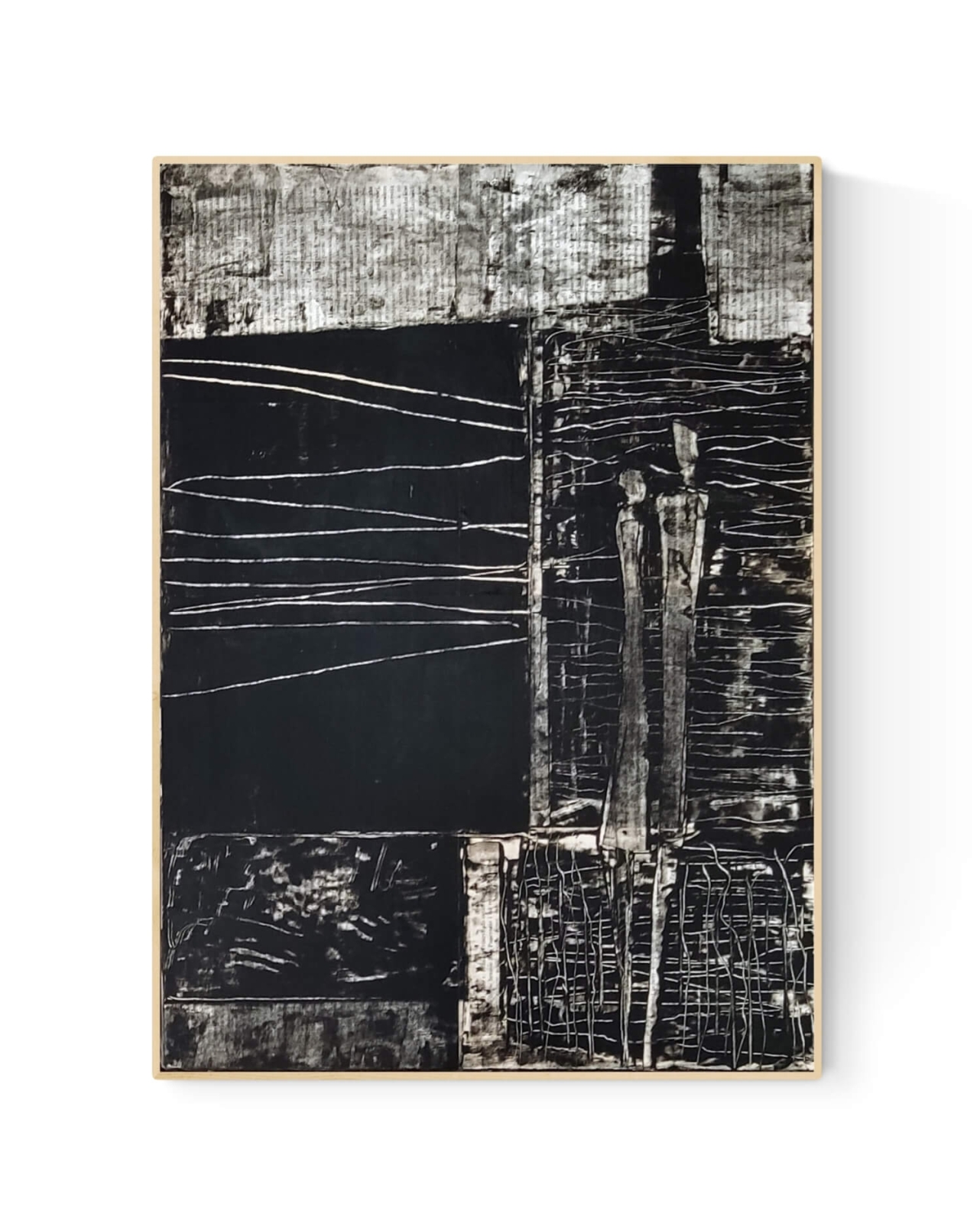 Abstrakcja, obraz w stylu industrial, loft,  38 x 55 obraz na płótnie w ramie