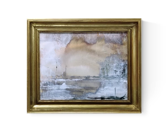 Obraz - malarstwo współczesne w starej ramie vintage