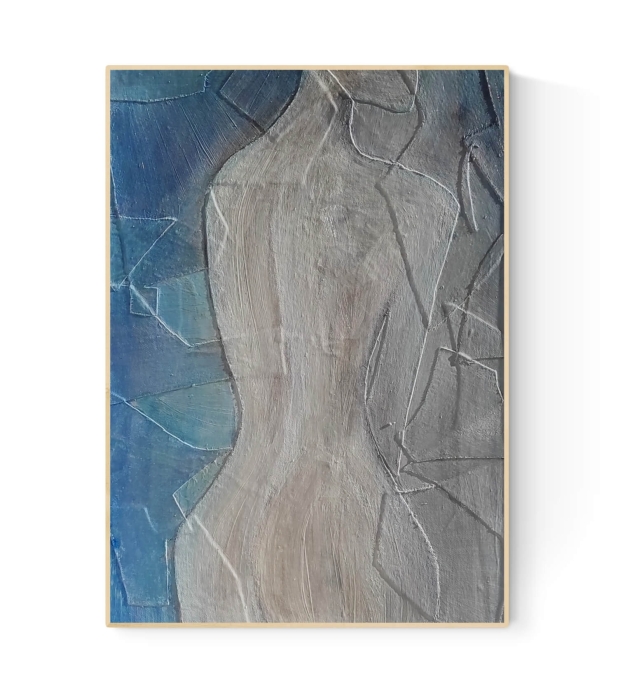 Obraz na płótnie z wyjątkową fakturą, duża abstrakcja w ramie